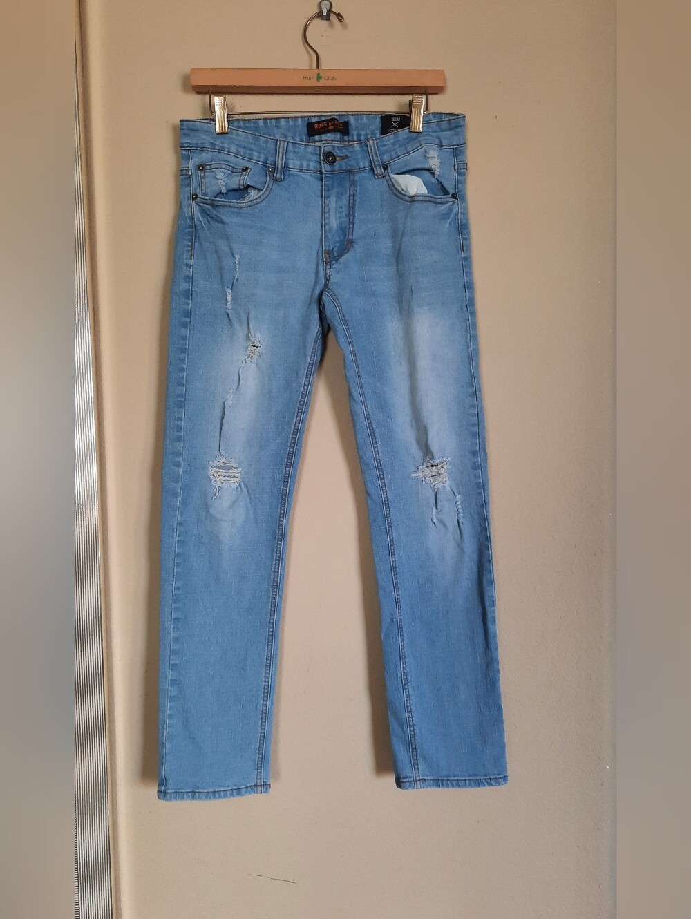 Light Blue Distressed Men’s Jeans